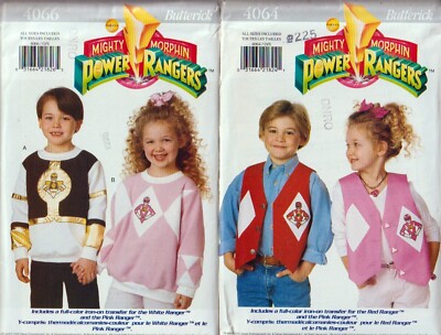 Butterick 4064 4066 Power Rangers Sewing Patterns Child Size 4 -14  Lot of 2 OOP