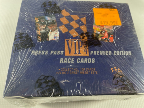 1994 VIP Press Pass Auto Racing Wax Box Possible Earhardt Sr Card Sealed Box New - Picture 1 of 6