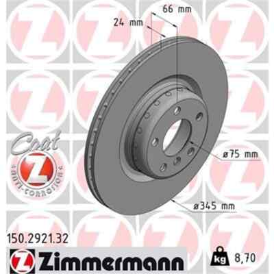 2x ZIMMERMANN Formula F Bremsscheibe 150.2921.32