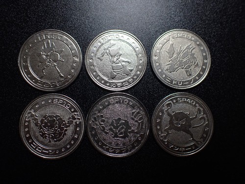Pokemon Card Meiji Battle Metal Coin x6 Nidorino Hitmonchan etc #6574