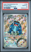 2025 POKEMON BLK EN-BLACK BOLT ILLUSTRATION RARE #105 SEISMITOAD PSA 10