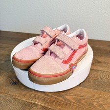 VANS OLD SKOOL Girls Sneakers Size 3 Pink Skate School