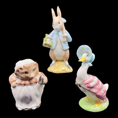 **BESWICK BEATRIX POTTER** FIGUREN KONVOLUT PETER RABBIT MRS TIGGY WINKLE JEDIMA ENTE
