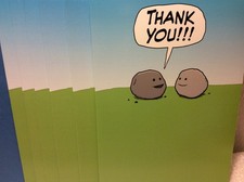 THANK YOU RSVP GREETING CARDS New w/Envelopes LOT 6 "YOU ROCK" GREAT PRICE