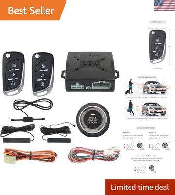 EC003N-V-1 PKE Passive Keyless Entry Car Burglar Alarm Security Push Start Bu...