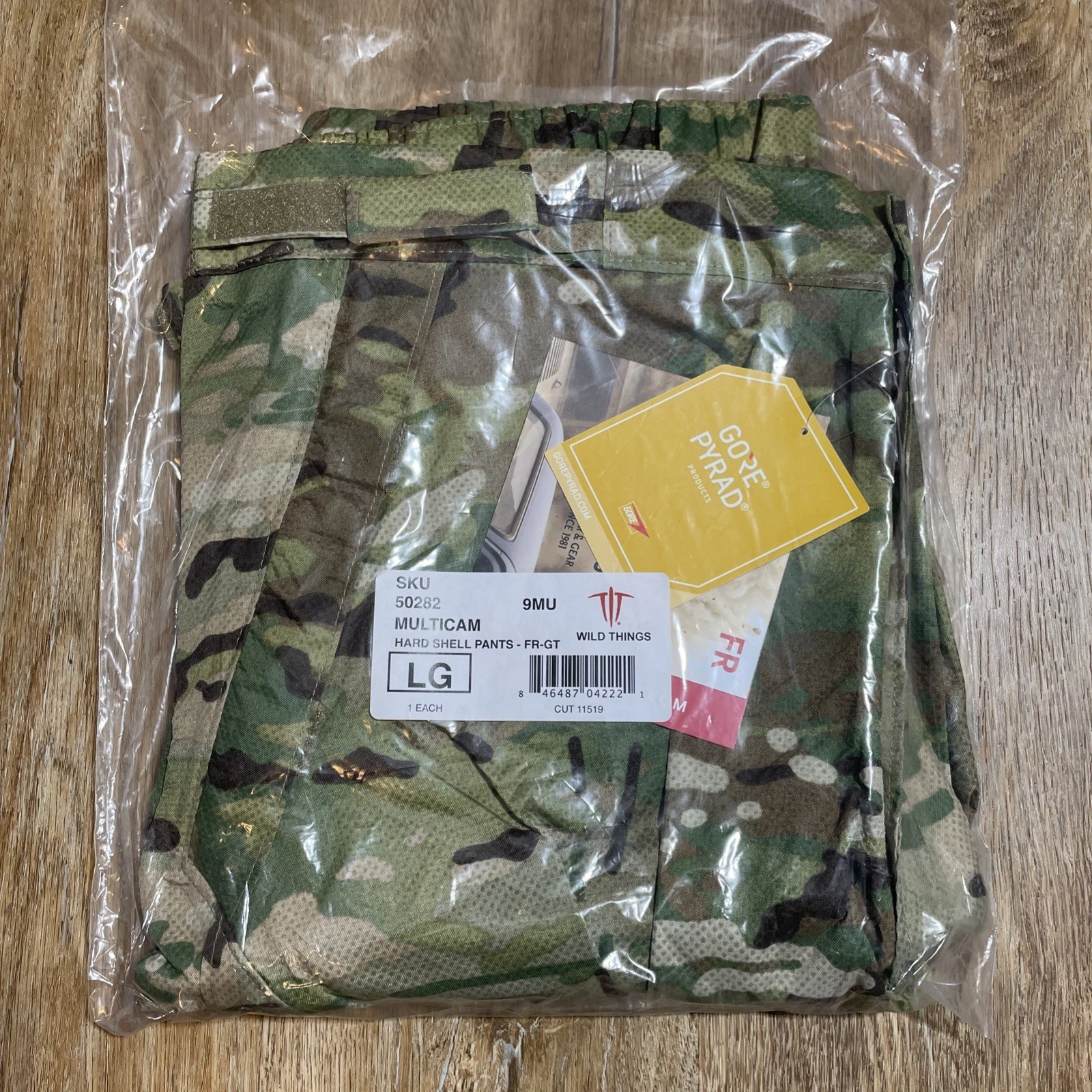 WILD THINGS LARGE MULTICAM HARD SHELL PANT FR COLD/WET WEATHER GORE-TEX PYRAD L6