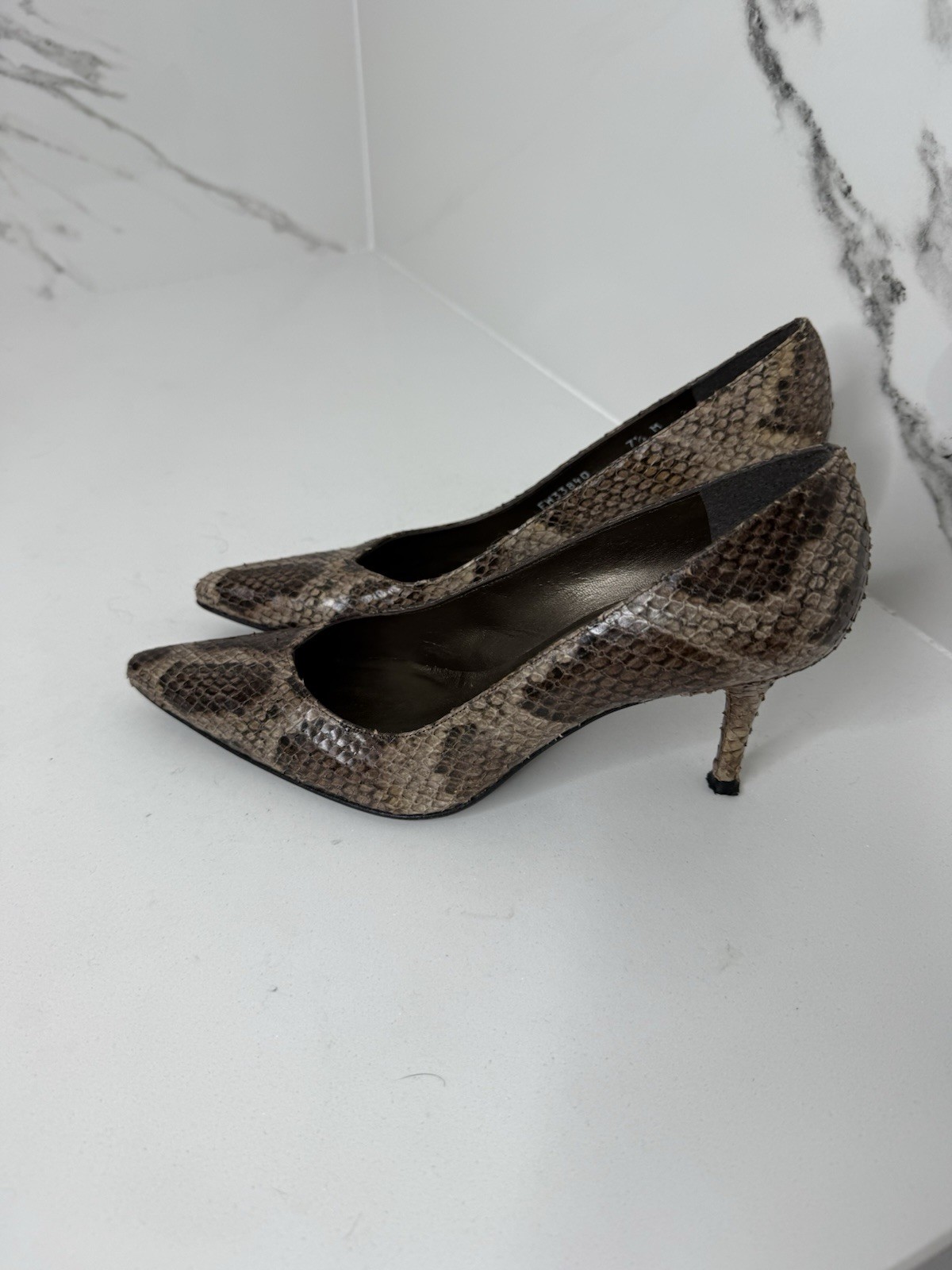 Stuart Weitzman Women’s Adria Python Print Pointe… - image 5