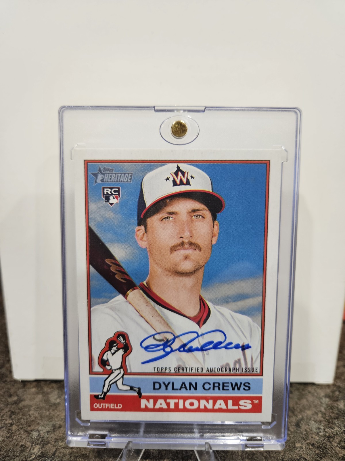 Dylan Crews RC Blue AUTO 2025 Topps Heritage #ROA-DCR Real One Auto Nationals