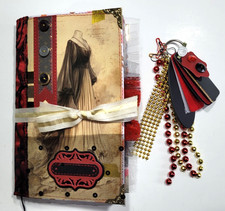 Handmade Junk Journal Fashion Palette RED