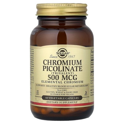 Chromium Picolinate, 500 mcg, 60 Vegetable Capsules