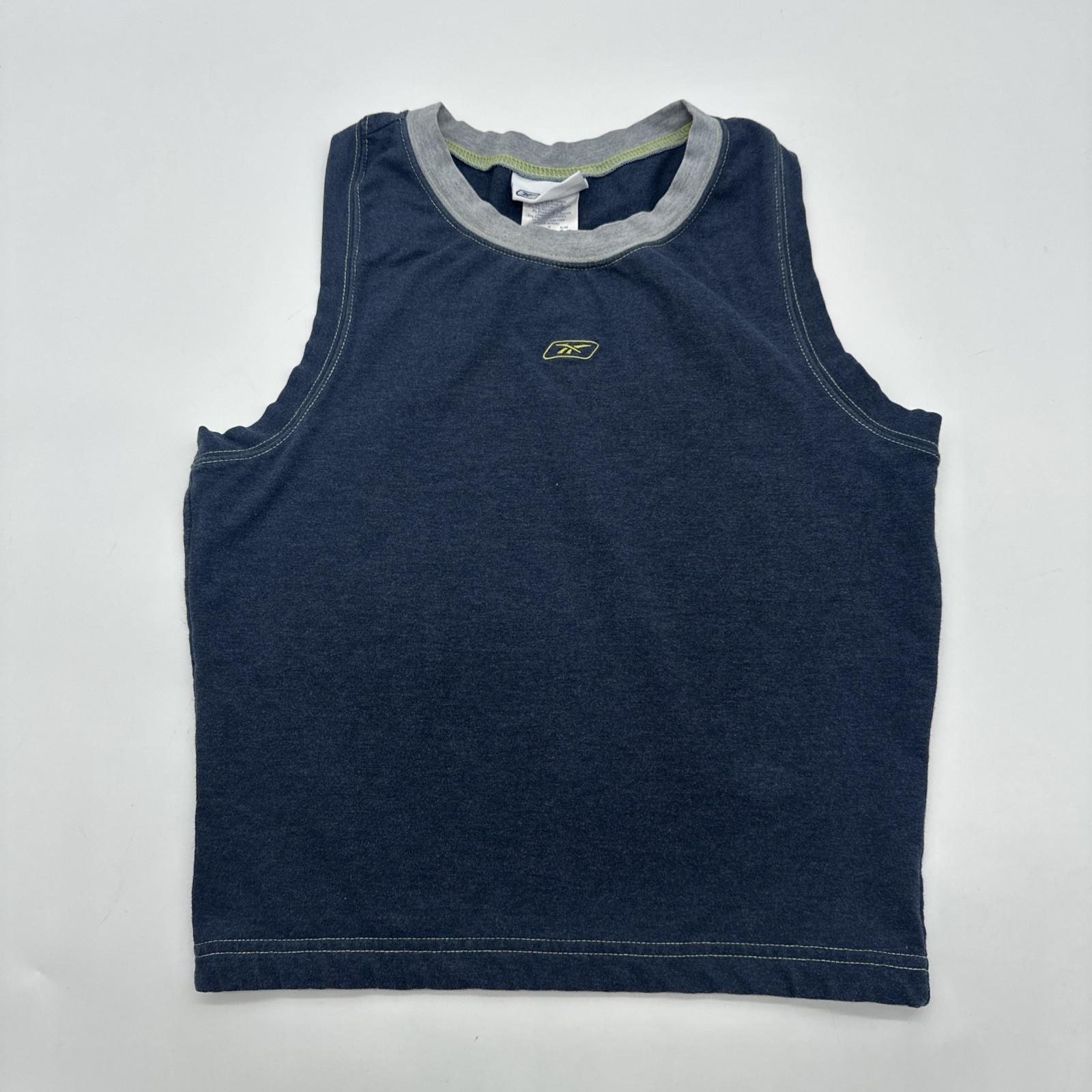 Reebok Tank Top Women XL Blue Logo Embroidered…#22500