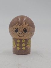 Vintage 1973 1974 Mattel 2" Putt Putt People Figure Brown Yellow