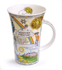 Dunoon Weather Forcast Coffee Mug Jackie Reynolds Latte Large Size Scotland 6"