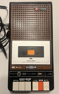 Hitachi TRQ-340R Cassette Tape Recorder Genuine  With Box & Manual Used