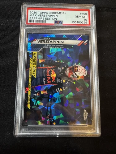 Max Verstappen 2020 Topps Chrome Formula 1 F1 Sapphire PSA 10 #159