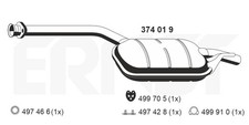 ERNST Mittelschalldämpfer 374019 für MERCEDES W124 S124 KLASSE 124 Model 200 020