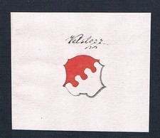 18th Century Velslozz Manuscript Coat Of Arms