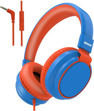 Wired Kids Headphones for School with Cord Mic,Safe Volume Limit 85/94Db