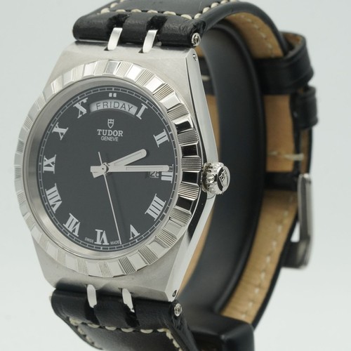 TUDOR Royal Automatique Montre Hommes 28600 41MM Acier Day Date Avec Cuir Bande - Photo 4 sur 9