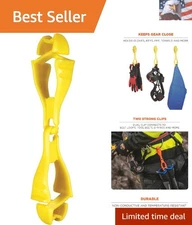 Squids 3400 Glove Clip Holder with Dual Clips, Lime, 1 Count Pack of 1