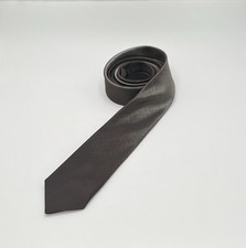 Vintage 60s 70s Wembley Wemlon Skinny Tie MCM Shiny Brown Necktie Business