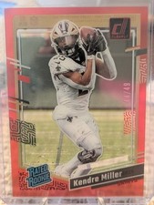 2023 Panini Clearly Donruss - Rated Rookie Red #72 Kendre Miller 38/49 (RC)