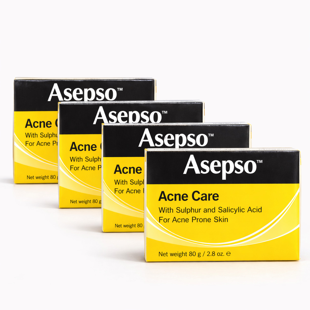 Asepso Acne Soap Skincare Antibacterial Sulphur Bar - Acne Prone Skin Treatment