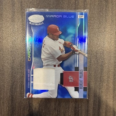 Albert Pujols 2003 Leaf Cert Materials Mirror Blue GU Jsy #173 036/100 Cardinals