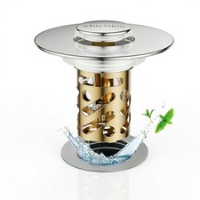 3-in-1 Universal Sink Drain Strainer,Pop Up Stopper with Hair Catcher, Stainl...