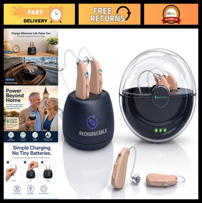 Rechargeable Hearing Aids for Seniors - BTE Ear Devices, Noise Cancellation, PSA