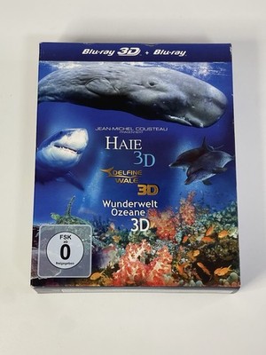 Jean-Michel Cousteau's Box Delfine Wale Haie Ocean Wunderwelt 2D/3D Blu-ray
