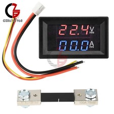 DC 100V/100A Voltmeter Ammeter Volt Amp Meter Voltage Current Tester with Shunt