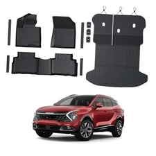 Floor Mats for 2023-2025 2026 Kia Sportage Gas, Full Coverage All Weather 