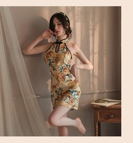 Sexy Lingerie Set Chinese Floral Dress Hanfu Cosplay Costume Outfit Night Club