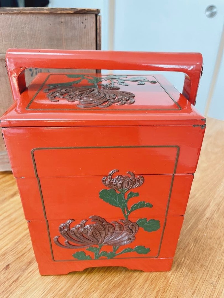 Jubako Bento Box Japanese Era: Ryukyu lacquer heavy box