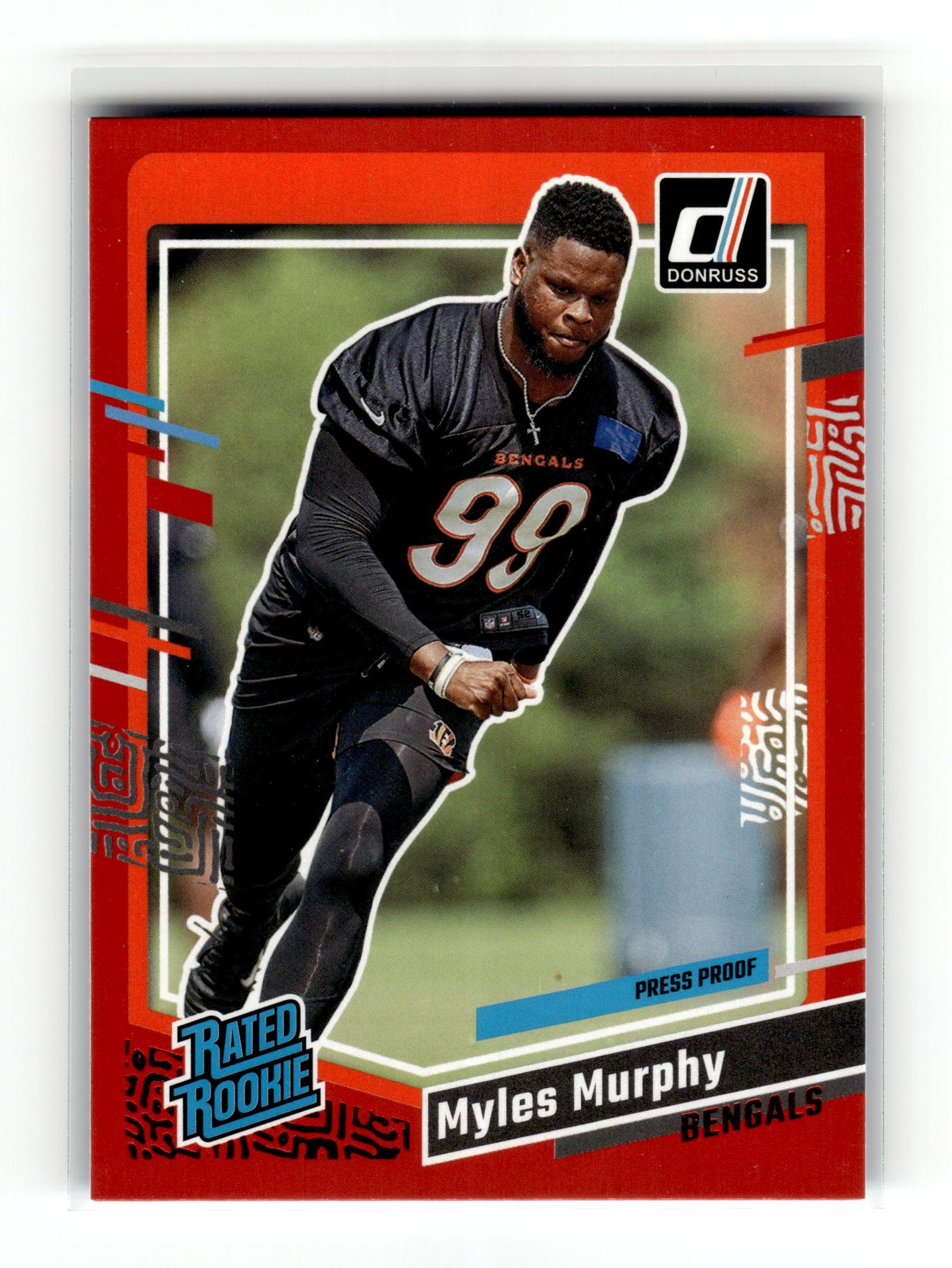 Myles Murphy 2023 Donruss #320 Rookie Cincinnati Bengals Press Proof Red RC