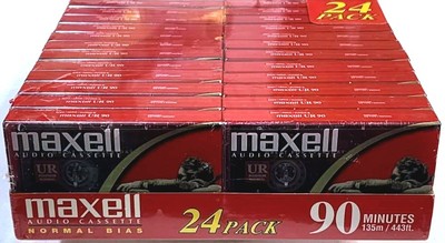 Maxell Audio Cassettes Normal Bias 24 Pack 90 Minutes 135m/443ft New Sealed MIB!