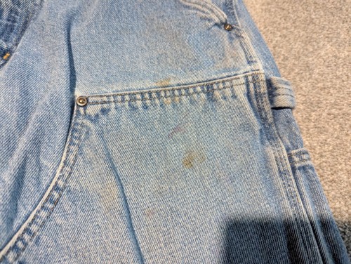 Carhartt Jeans Mens 33x32 (32x32) Blue B73 DST Double Knee Work Workwear - Picture 3 of 14