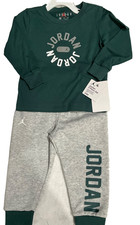 New Nike Jordan Infant Toddler Boys 2 Piece Gray Set-size 24 months