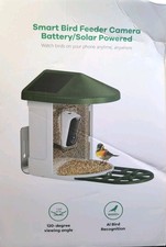 Harymor Smart Bird Feeder with Camera and AI Recognition Battery/Solar Power Q8