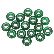 15pcs Natural Stone Beads 5x10mm Loose Necklace Craft Bead, Dark Green