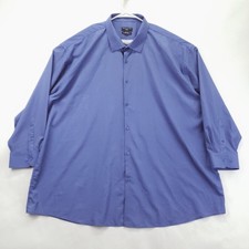 Shaquille O  neal Shirt Mens 1X Blue Big Fit Cooling Stretch Classic Button-Up