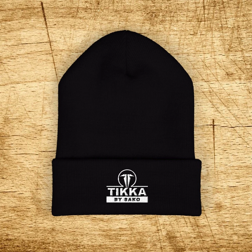 TIKKA by SAKO Firearms Gun Embroidered Classic Winter Black Beanie Hat