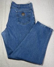 Carhartt Men’s B17 DST 44x32 Workwear Jeans Made In USA Blue Medium Wash
