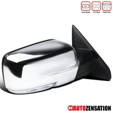 Right Side Fit 2009-2012 Dodge Ram Chrome Power Mirror+Heat LED Signal Puddle