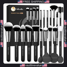 Juego de brochas de maquillaje, kit de maquillaje profesional Mlemle 25 piezas, incluye base