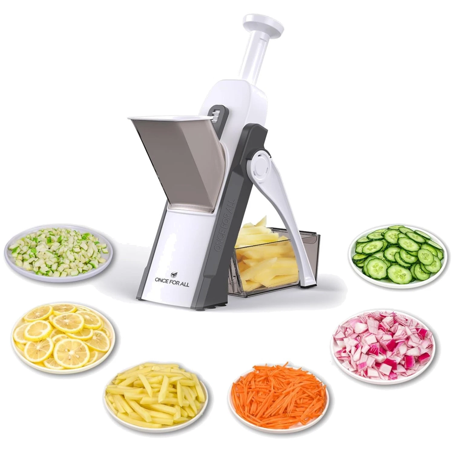 Safer Slicer Mandoline - Sharp Hidden Blade, Easy to Clean