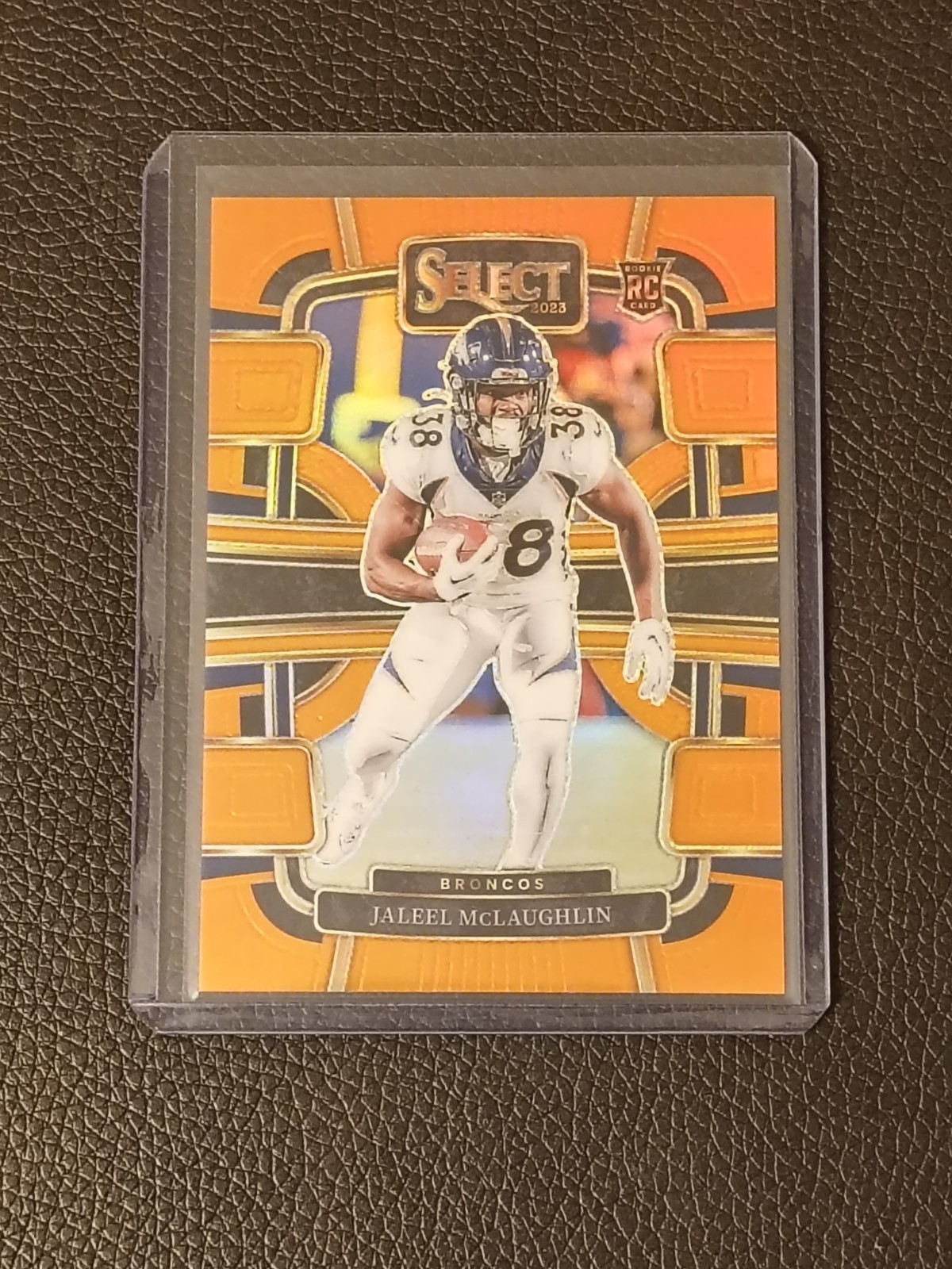 2023 Panini Select - Concourse Jaleel McLaughlin #32 Orange Prizm /49 (RC)