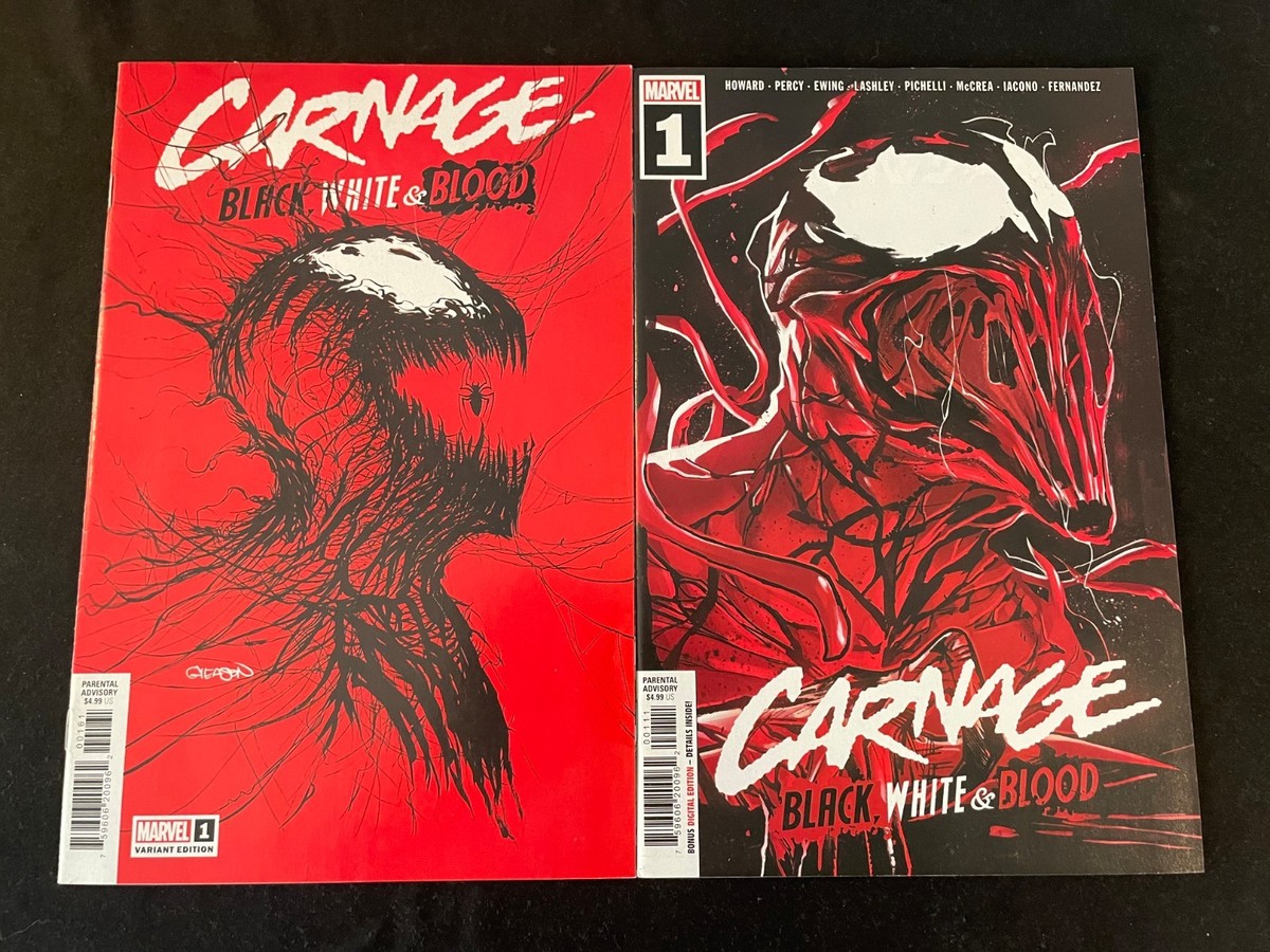 CARNAGE: RED, WHITE & BLOOD #1 Two Cover Versions, VFNM Condition