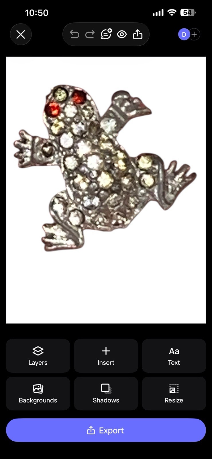 Victorian Silver Tone Tiny Paste Rhinestone Frog … - image 5